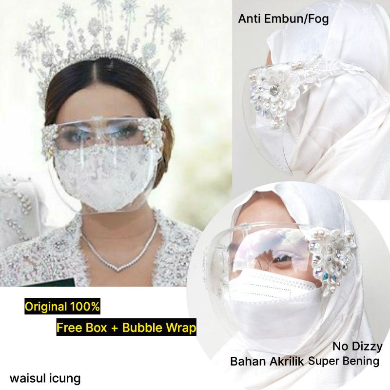 Face Shield Akrilik Nikahan kondangan pernikahan Akad Aurel hermansyah ashanty