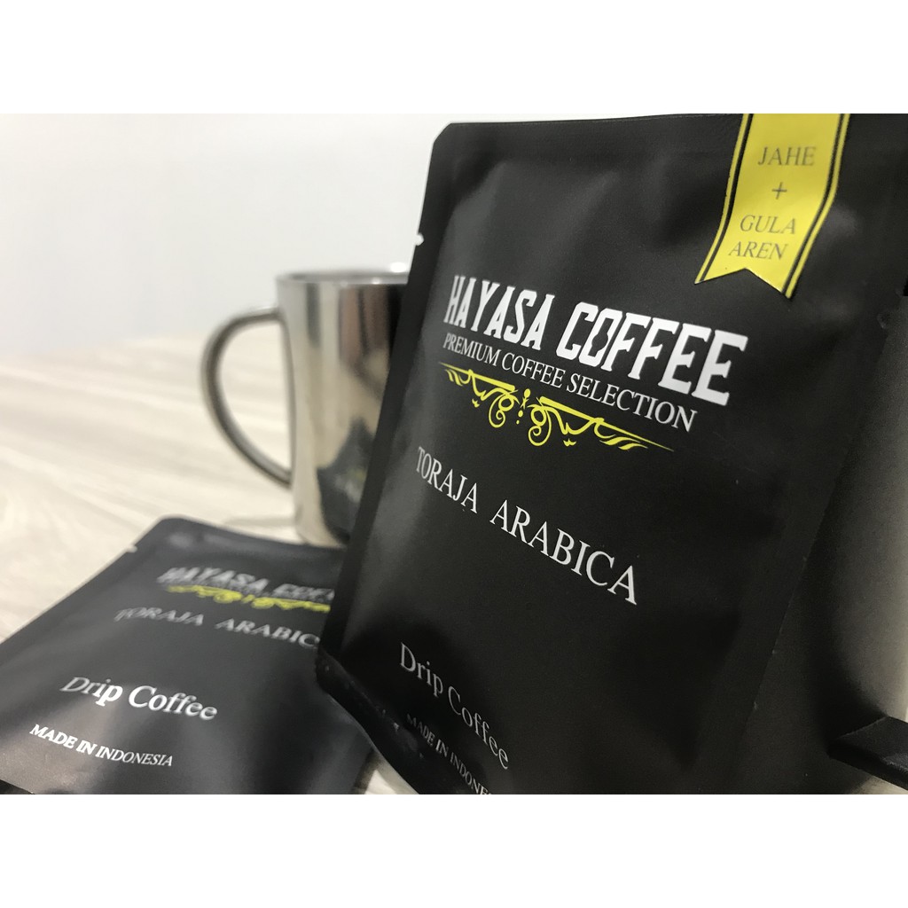 

Coffee Drip Premium TORAJA Arabika + Jahe & Gula Aren 26gr (× 4 pcs)