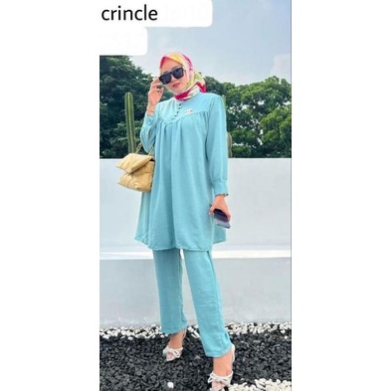 SETELAN WANITA CRINKLE / ONE SET CRINKLE AIRFLOW