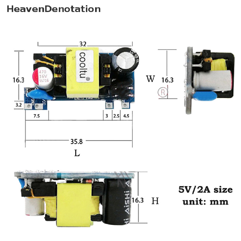 Modul Konverter Power Supply Ac-Dc 110v 220v 230v Ke 5v 12v 24v