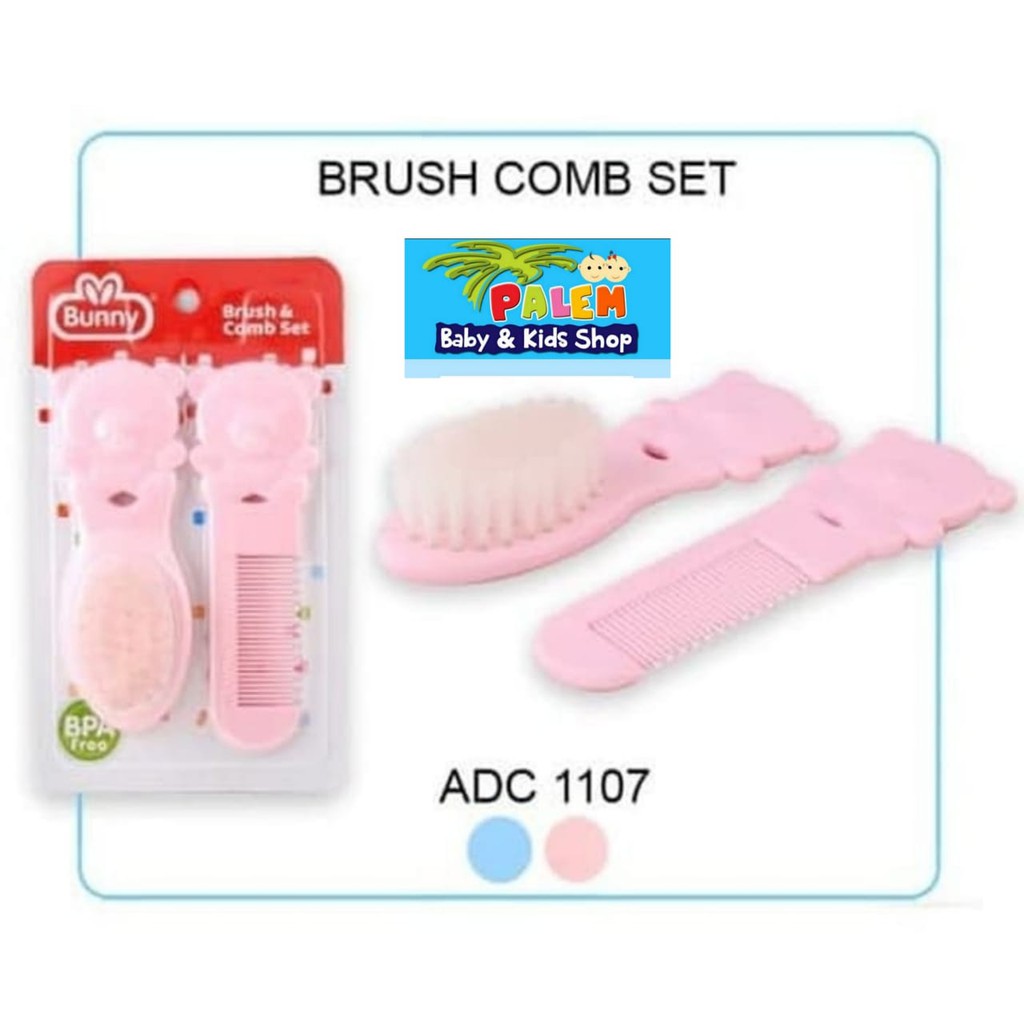 Lusty Bunny Comb &amp; Brush Set Sisir dan Sikat Bayi