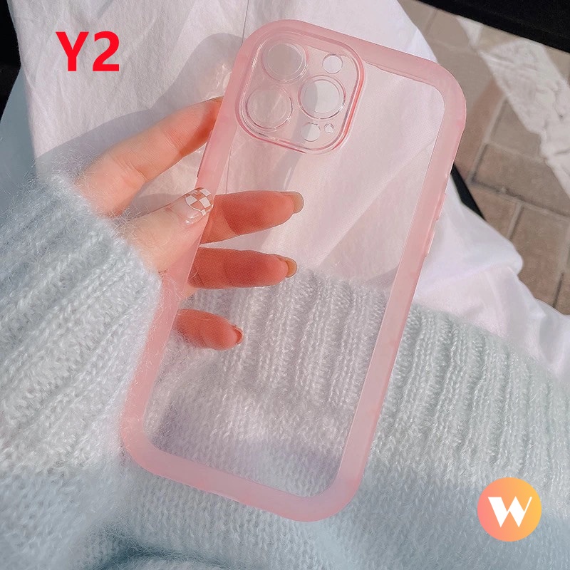 Soft Case Pelindung Lensa Bahan TPU Warna Permen Macaron Fluorescent Tahan Kotor Untuk IPhone XR Xs Max X 11 12 Pro Max