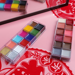 Imagic 2 Set Cat  Minyak  12  Warna  Dengan Brush Untuk Wajah 