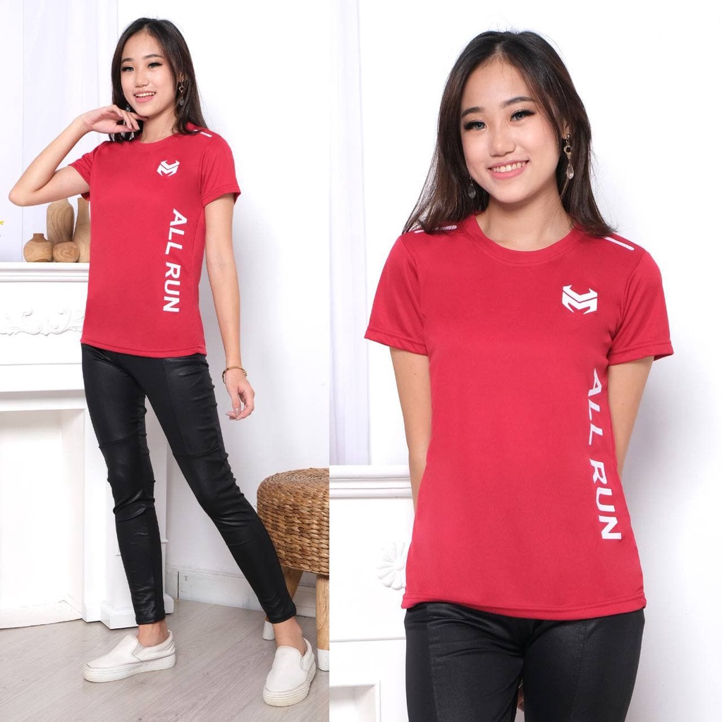 New - KAOS RUNNING WANITA / JERSEY WANITA LENGAN PENDEK / BAJU JERSEY OLAHRAGA WANITA MURAH / ATASAN WANITA RUNNING TRAINING NEW KAOS SENAM FITNESS,LARI,Yoga Joging Jogging Baju wanita running RUN04