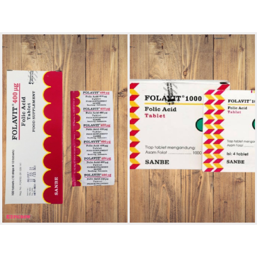 FOLAVIT 1000MG//400MG PER STRIP