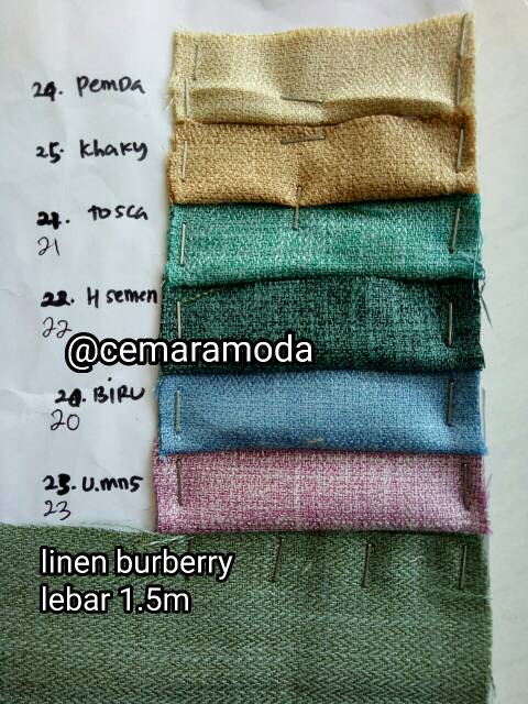 Kain Linen Burberry Per 0 5 Meter Import Premium Quality Linen Burbery Linen Burberi Shopee Indonesia