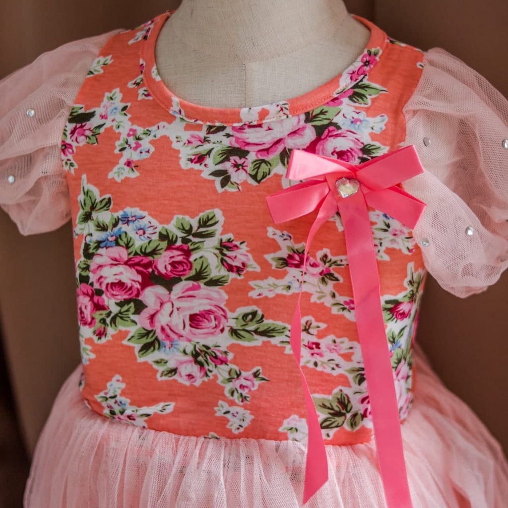 Promo !! Dress anak perempuan/ dress anak hits/ Dress pinky rose party import uk 3-5thn