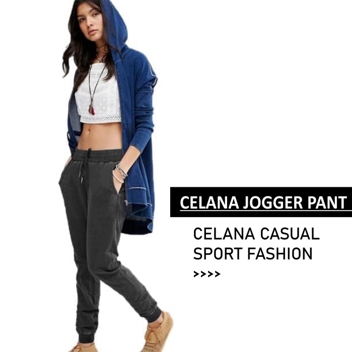 CELANA JOGGER PANJANG POLOS SWEATPANTS TRAINING DEWASA PRIA WANITA JUMBO SIZE M-XXL JOGER OLAHRAGA GYM BAHAN TERRY