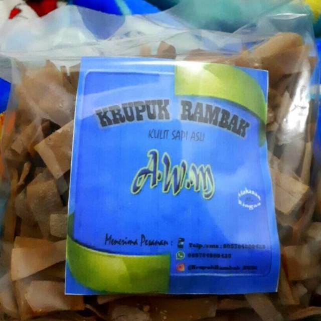 

Krupuk Rambak Sapi Mentah, Kulit Sapi Asli, Krecek