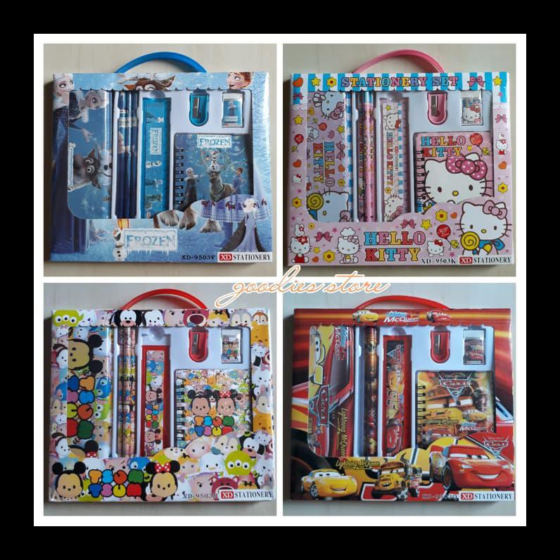 

NEW STATIONARY SET / ALAT TULIS SET 6 IN 1 KARAKTER / SOUVENIR PAKET ALAT TULIS MURAH TERLENGKAP