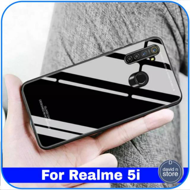 Casing Realme 5i 5 i Hard Soft Case Glass Mirror Edge Shell Skin Ultra Slim Back Cover