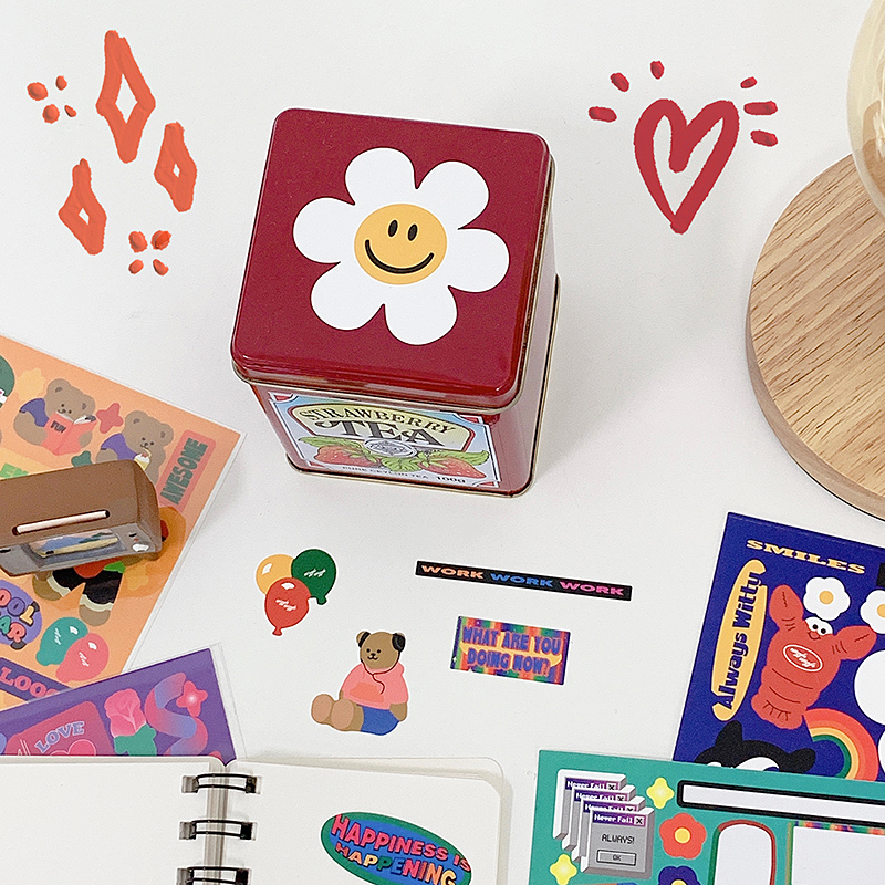 Winzige Korean Stickers Vintage Sticker Journal Scrapbook Phonecae Decor-3