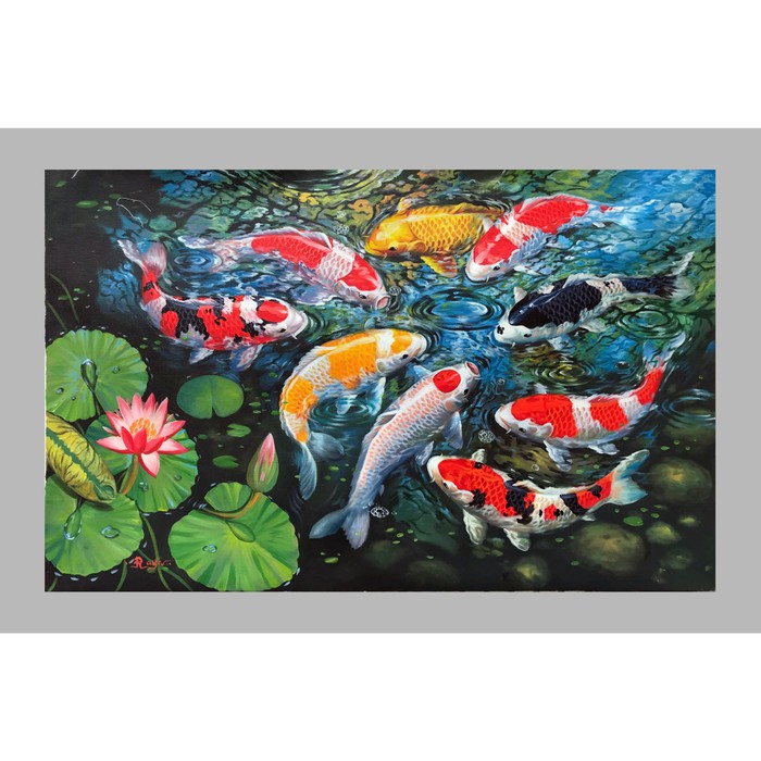 Langsung Order Lukisan Ikan Koi Membawa Hoki Berkualitas Terlaris