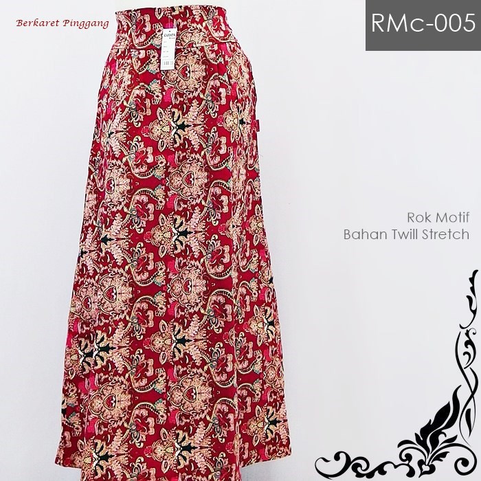 Rok Motif Batik / Rok motif semi payung / Rok Span Motif RMc