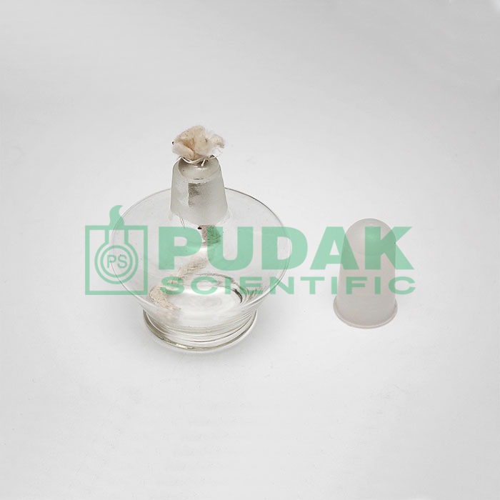 Pembakar Spiritus 100 ml dengan Tutup Plastik, Kaca