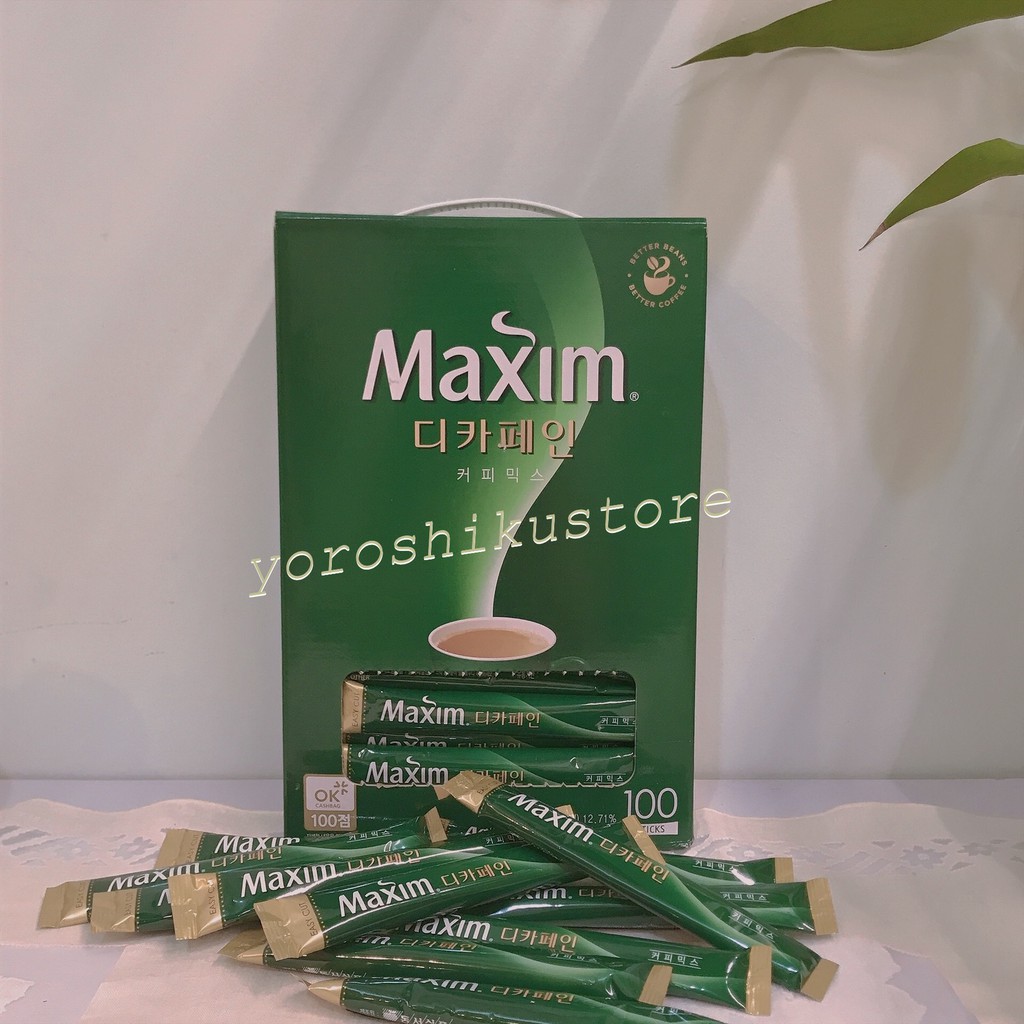 

Maxim Coffee Decaf ECER/100 Sticks/20 Stick[Maxim Coffee Mix/ Kopi Dekafein]