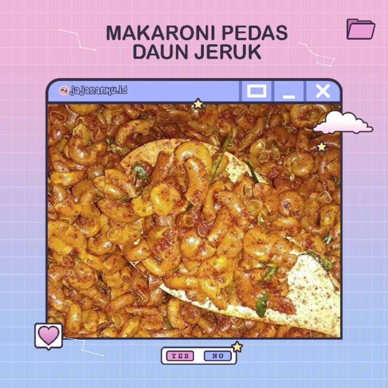 

Makaroni Original dan Pedas daun Jeruk