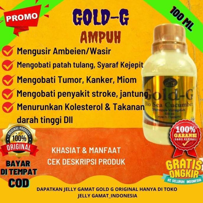 Jelly Gamat Gold G 100 Ml Obat Herbal Maag Sesak Nafas Perut Kembung Shopee Indonesia
