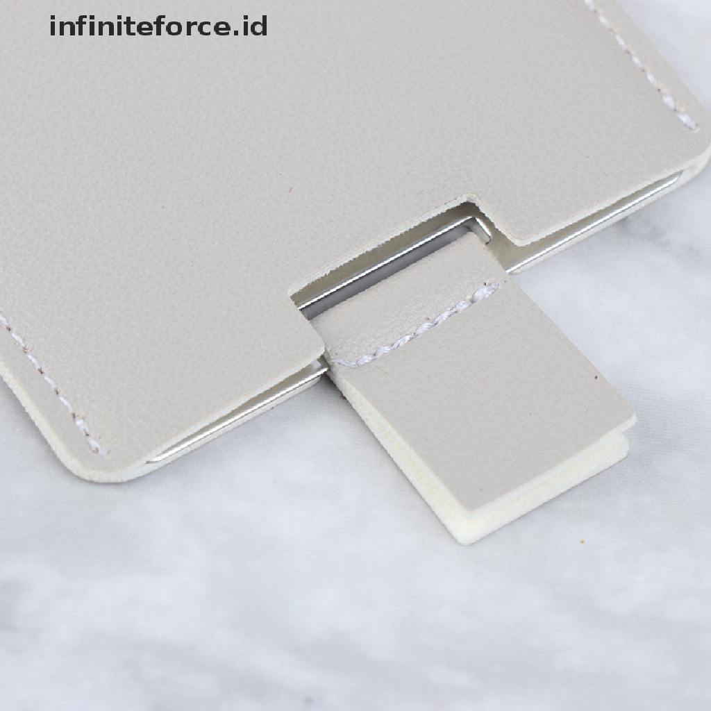 (Infiniteforce.Id) Cermin Saku Mini Anti Pecah Bahan Kulit Pu Untuk Makeup / Kosmetik Wanita