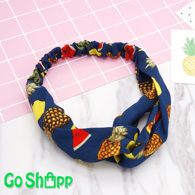 Bando Wanita Motif Buah - Bando Bandana Simpul Ala Korea - Headband - Bando Bandana Import [B03]