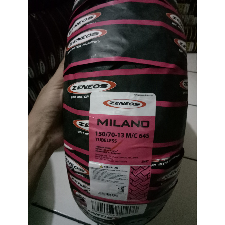 BAN LUAR ZENEOS MILANO ZN 87 UKURAN 150/70-13 UNTUK NMAX Ori