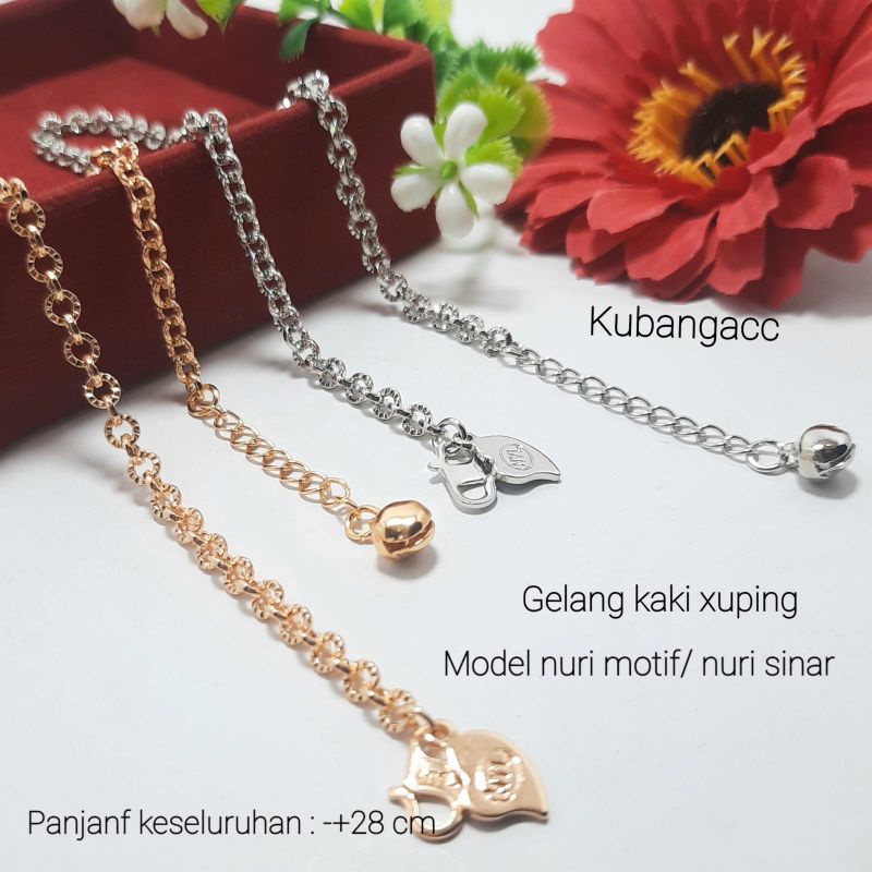 Gelang Kaki Nuri Motif Gelang Wanita Gelang Xuping Silver Dan Gold Gelang Kaki Korea