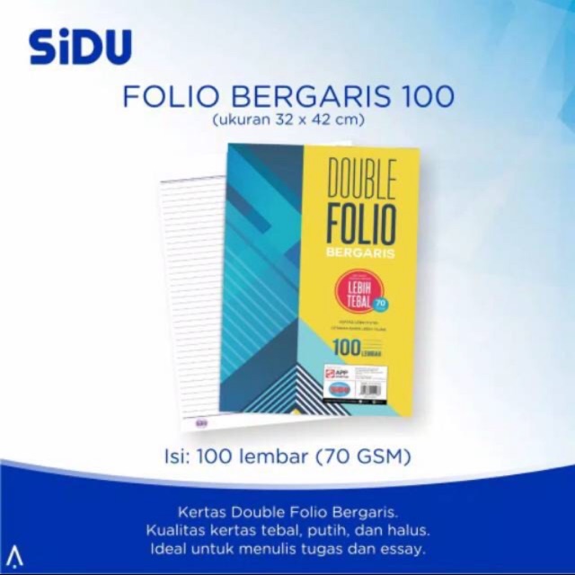 

Kertas Double Folio Bergaris 100 Lembar Sidu/Paper +