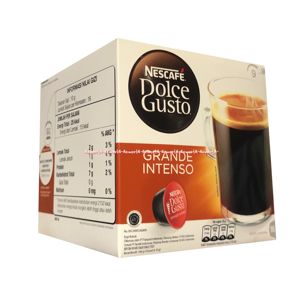 Nescafe Dolce Gustoespresso Intense 16capsuls Kopi Arabica Pilihan Capsul Coffee Neskafe Kapsul Kopi