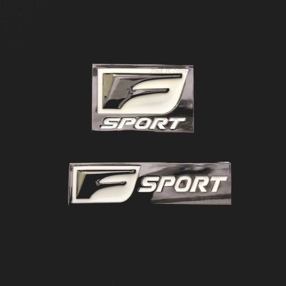 Emblem 3D metal F-Sport badge hitam Fsport F Sport car sticker mobil