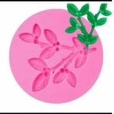 cetakan silikon puding coklat ranting daun kecil