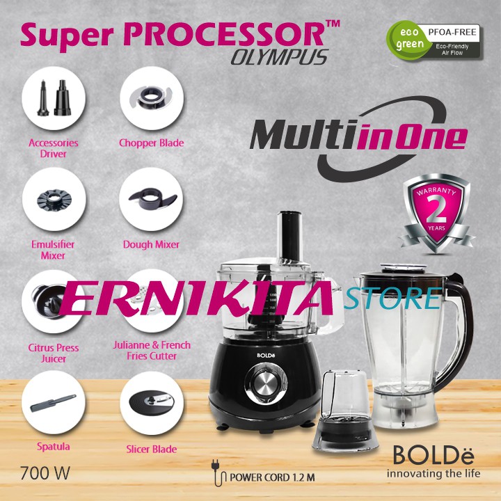 BOLDe SUPER FOOD PROCESSOR OLYMPUS 23 IN 1 - Pengolah Makanan