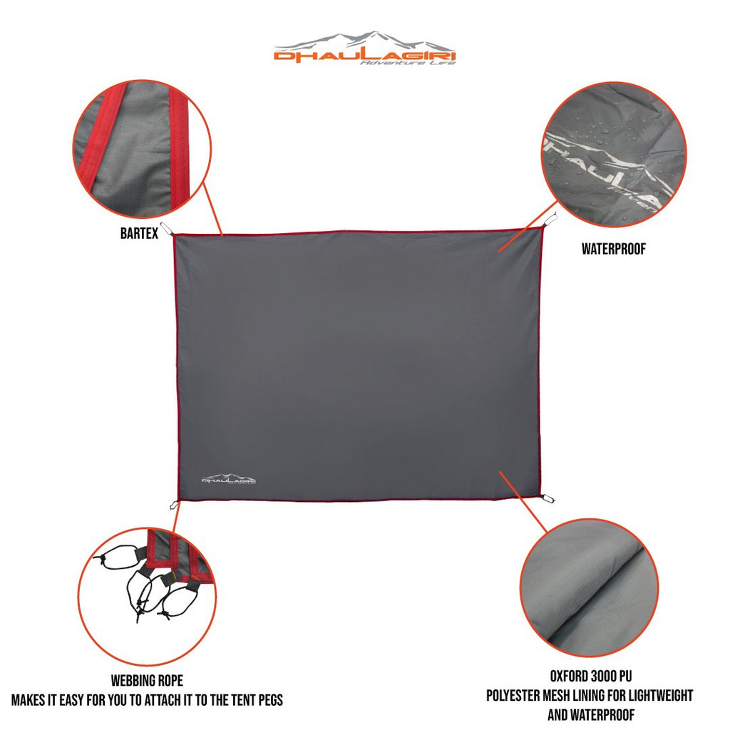 Footprint 150 x 200 Dhaulagiri Alas Tenda Camping Multifungsi Flysheet