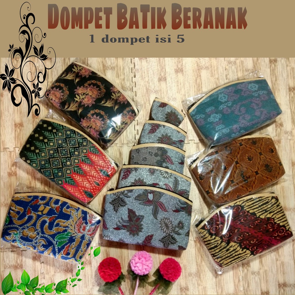 Dompet Batik Beranak 5 in 1 / Souvenir Khas Solo Jogja