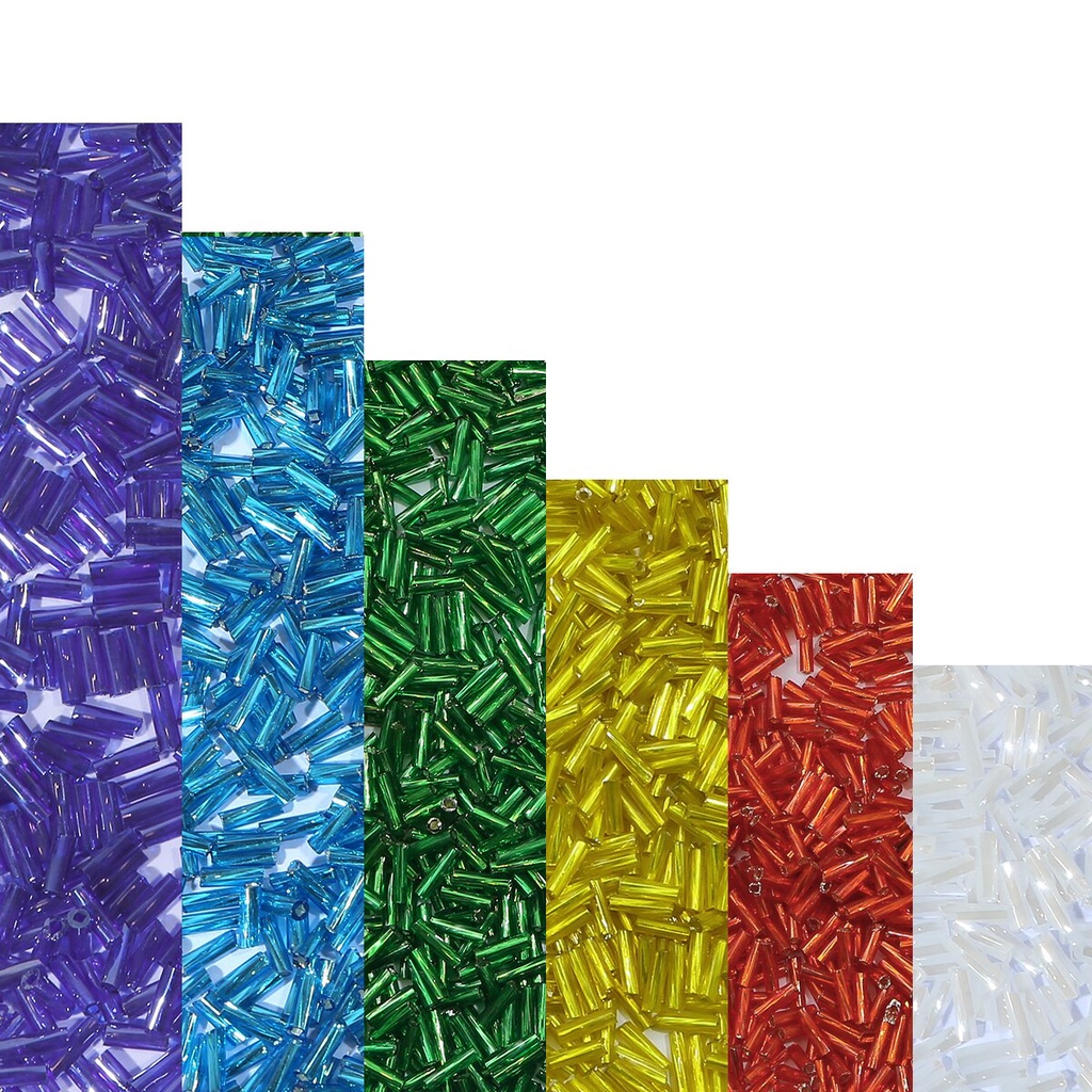 300pcs Manik-Manik Spacer Leptospira Bahan Kaca Warna Campur Untuk Membuat Perhiasan