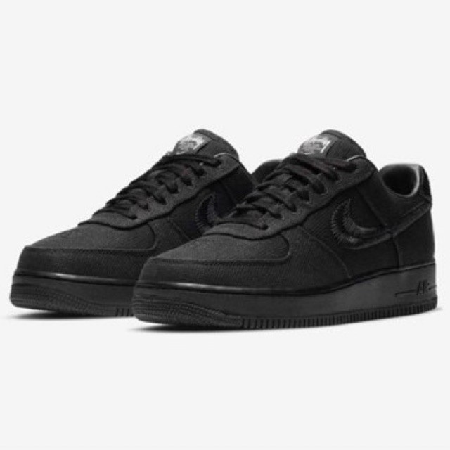 nike x stussy air force 1 low black