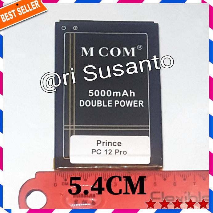 ACC HP BATERAI MCOM PRINCE PC12 PRO PC 12 PRO DOUBLE POWER 5000MAH
