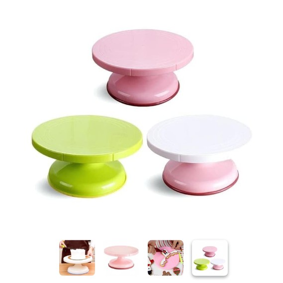 26.5CM Meja Putar kue Revolving Cake Stand tempat kue 360derajat 2696