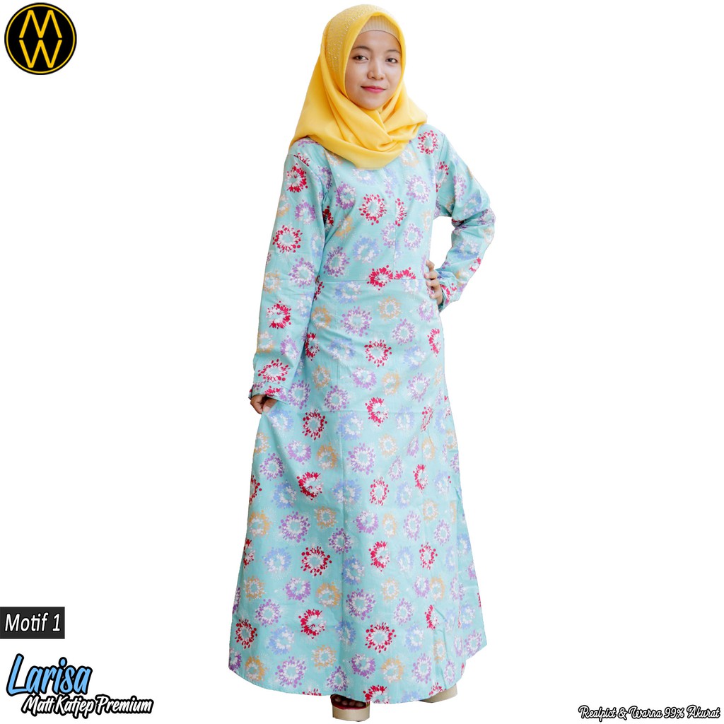 Gamis katun jepang/gamis katun jepang ori/gamis syari/gamis katun jepang murah /gamis polos (LARISA)