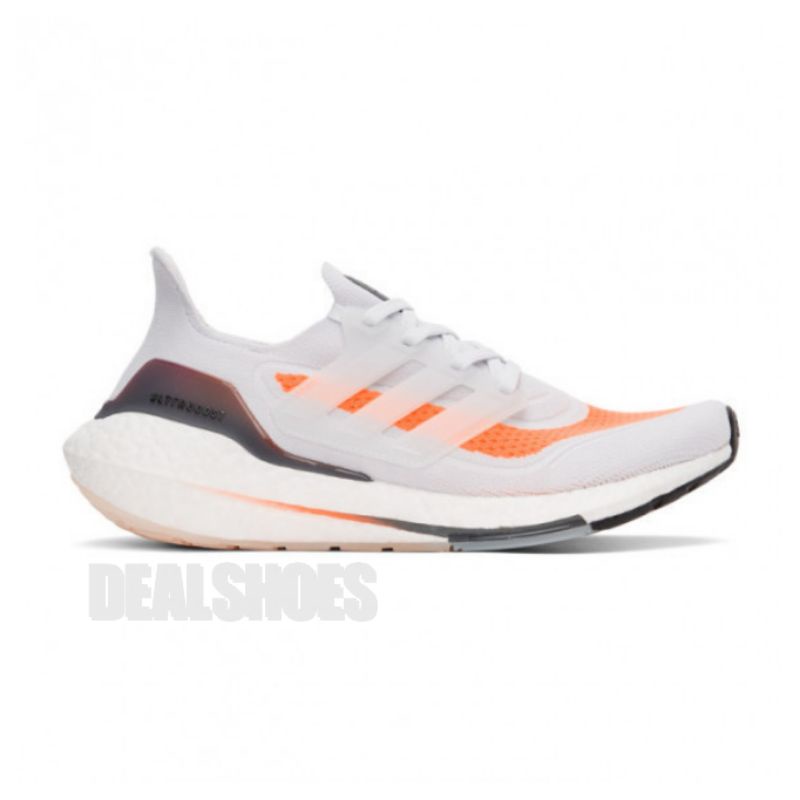 Adidas UltraBoost 21 Shoes-Dash Grey Dash Grey Screaming Orange 100% Original Kode Artikel FY0375