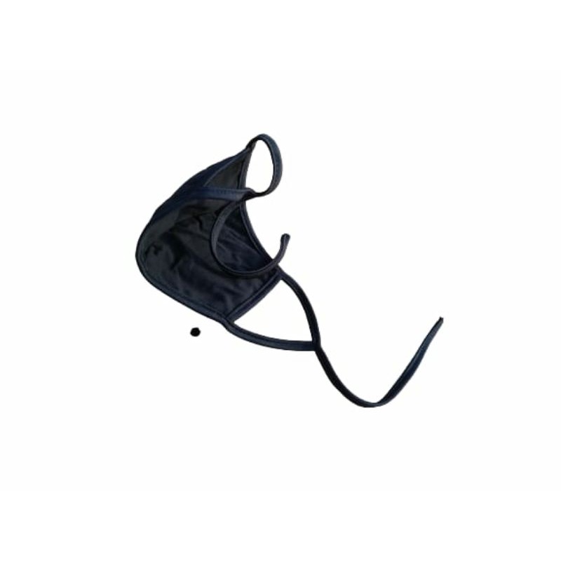 MASKER KAIN EARLOOP/HEADLOOP 3 PLY WARNA HITAM POLOS PRIA/WANITA