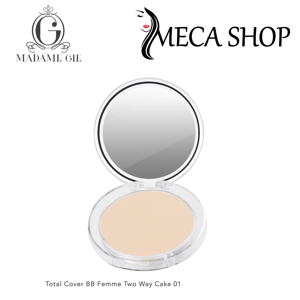 Madame Gie Total Cover BB Two Way Cake | SPF 30 | Perfect Velvet - Bedak Padat