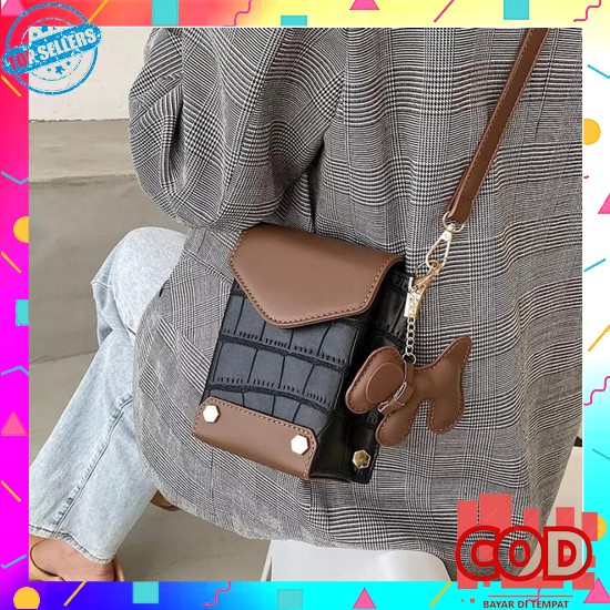 Tas Selempang Bahu Samping Wanita Jeans Slempang Slimbag Anak Remaja Cewek Model Korea Tad Selempang