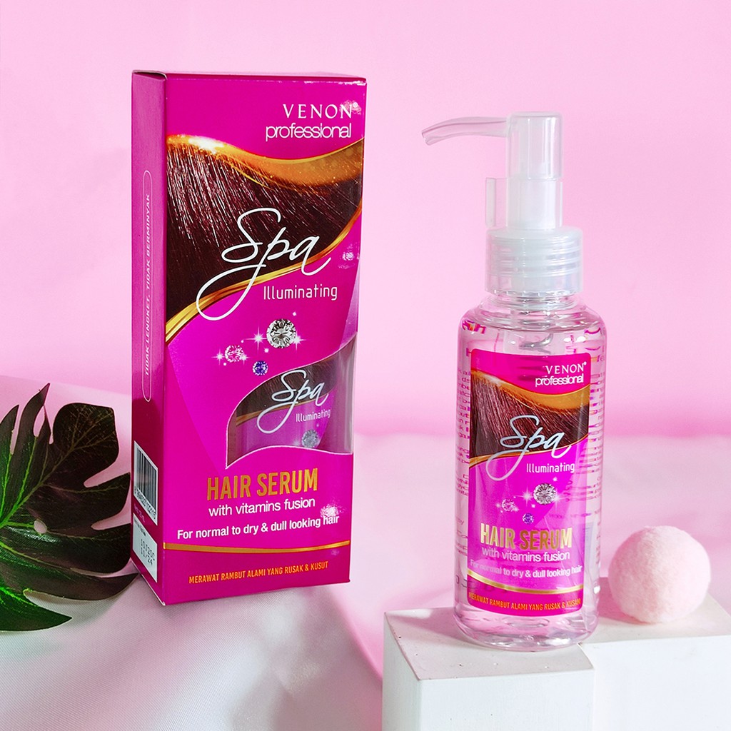 Venon Hair SPA with Vitamin Illuminating Pink 125ml - Vitamin Rambut / Serum Rambut / Hair Vitamin