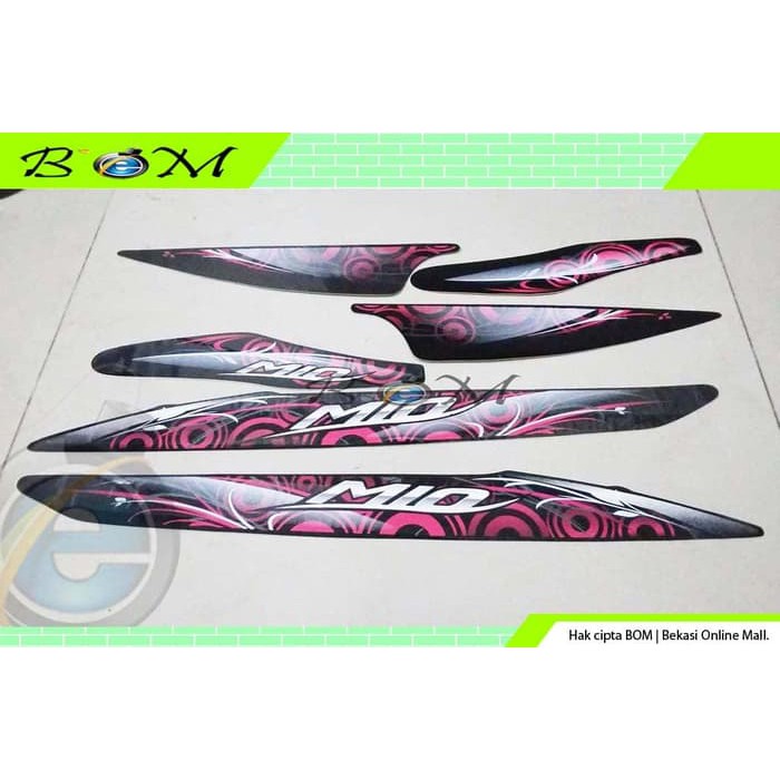 Striping Stiker yamaha mio 2011 smile hitam black metalik karburator