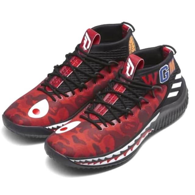 ADIDAS WGM DAME 4 x BAPE RED Perfect Kick Original PK