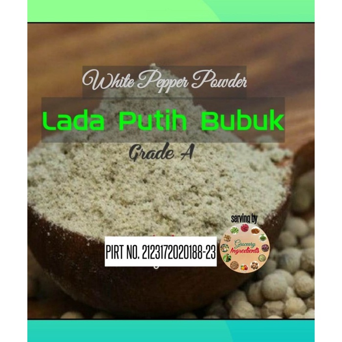 

Fe01Gg Pure White Pepper Powder 1Kg / Lada Putih Bubuk Murni 1Kg F30E1F111