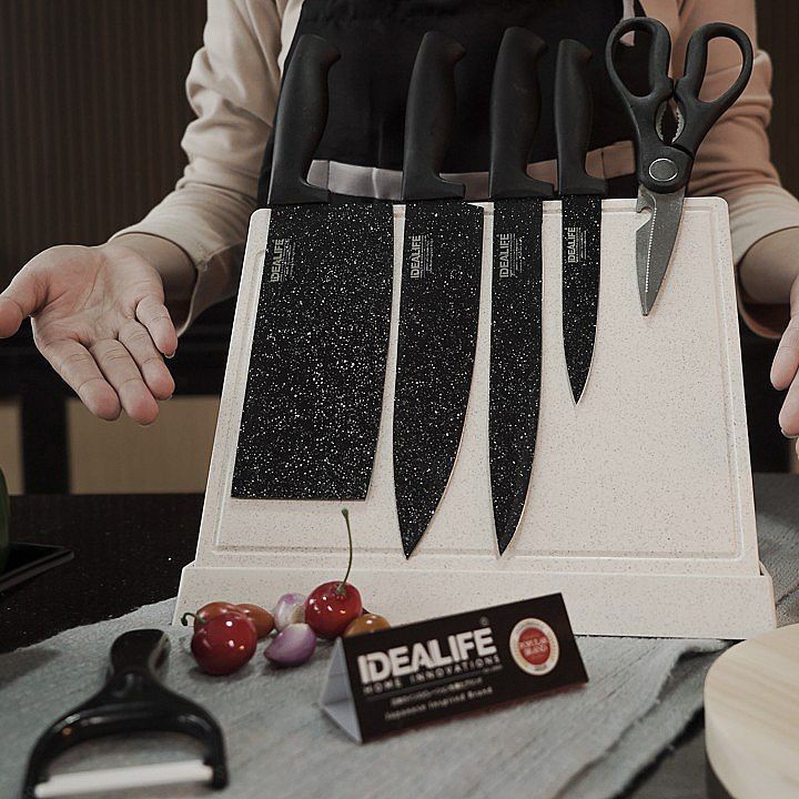 Idealife IL-160E Peralatan Dapur Pisau Set Knife Stainless Steel IL160E WLSHOP1 WLSHOP