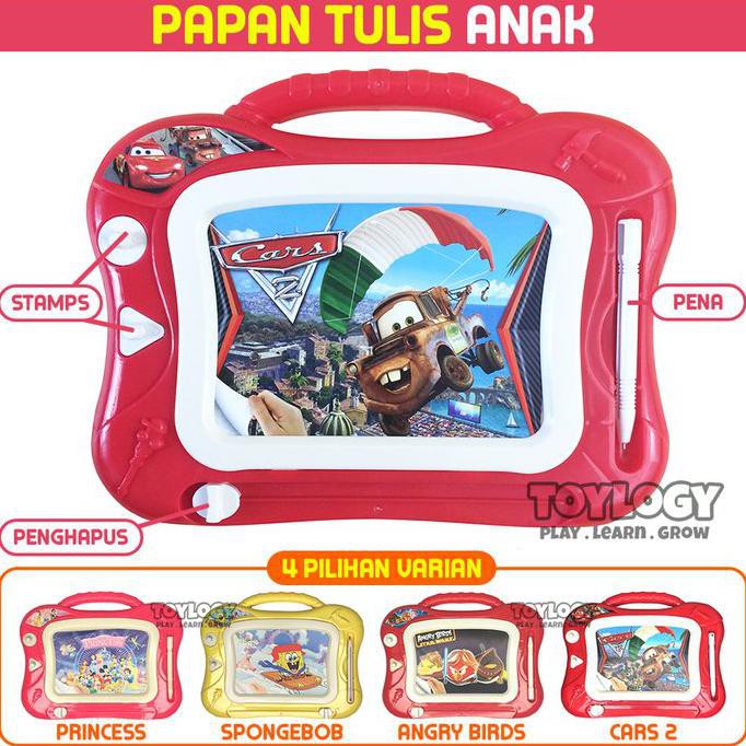 

Mainan Edukasi Anak Magnetic Drawing Board Pen Papan Tulis Karakter