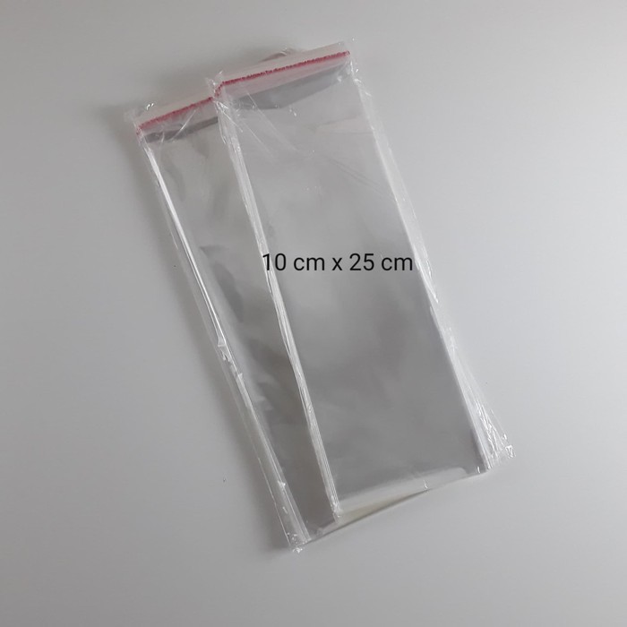 Plastik OPP Seal / Plastik Souvenir, Undangan, Makanan Uk 10 x 25 cm