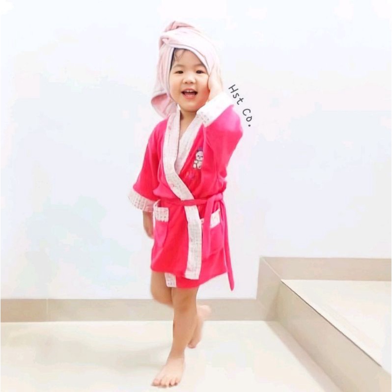 Baju mandi/kimono anak anak cwe/perempuan/baju handuk